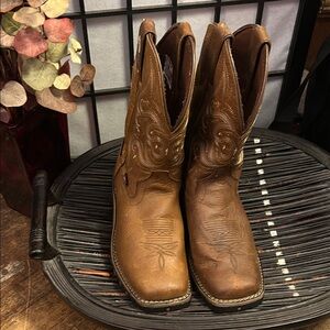 Justin Boots Tan Western Cowboy Boots